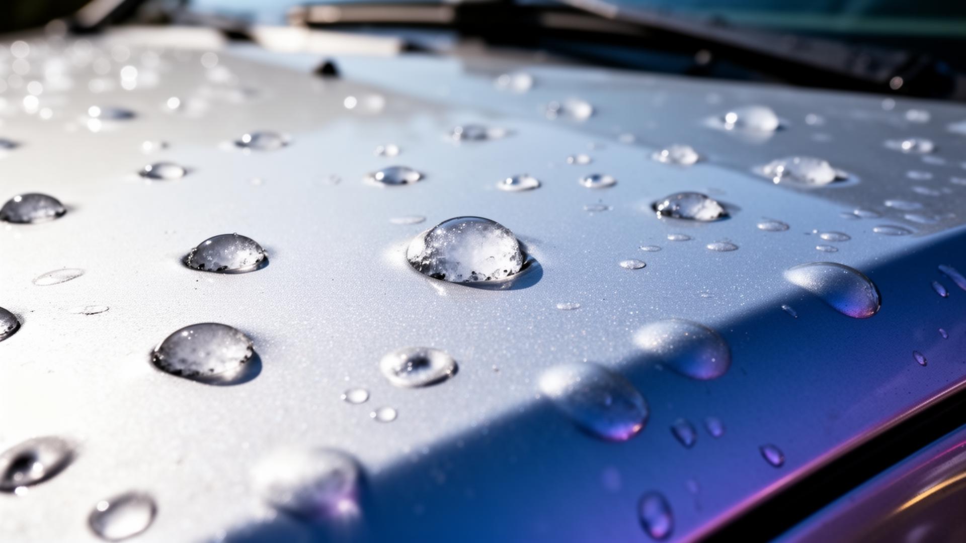 Forensic hail damage inspection close-up